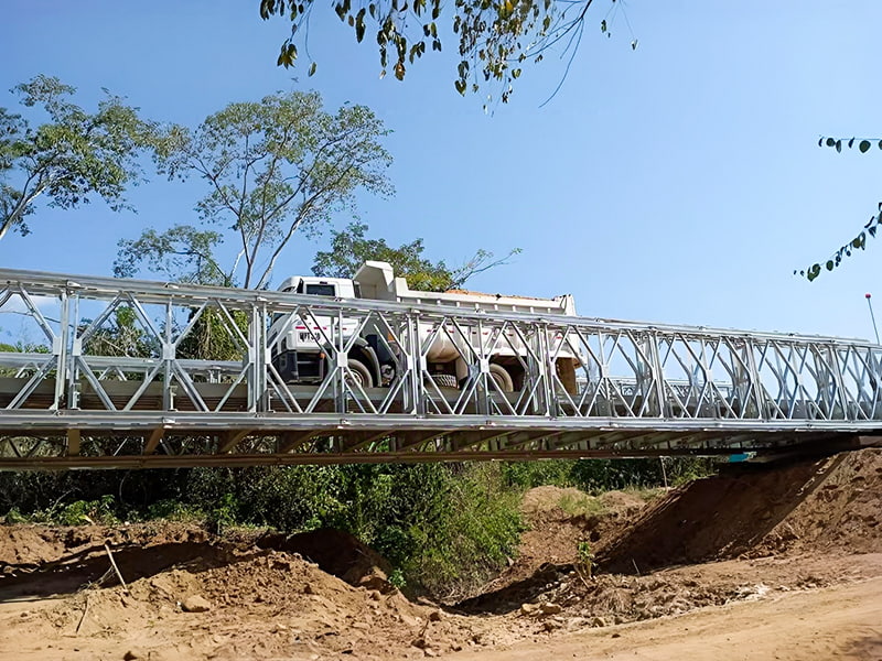 Jembatan Bailey CB 200 Jembatan Bailey Bertulang Satu Lapis Dua Baris 27 Meter