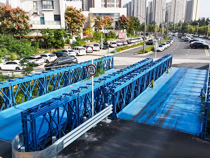 Jembatan Bailey CB 200 Jembatan Bailey Bertulang Dua Lapis Satu Lapis Dua Lajur