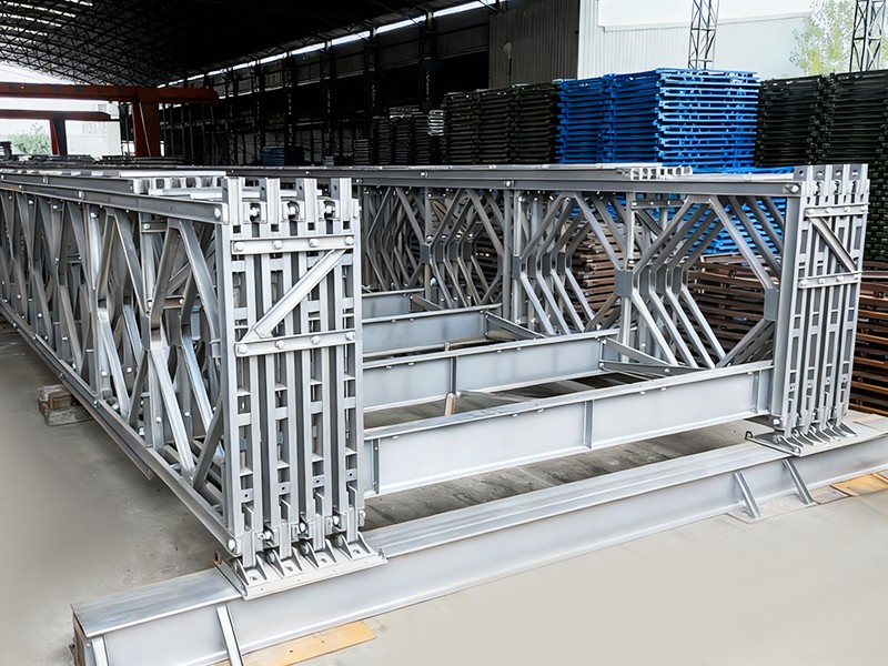 Jembatan Bailey CB 450 Jembatan Bailey Galvanis Bertulang Empat Baris Satu Lapis