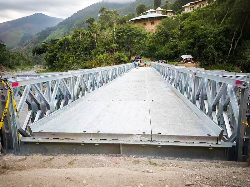 Jembatan Bailey CB 100 Baris Ganda Jembatan Bailey Galvanis Kustom Satu Lapis