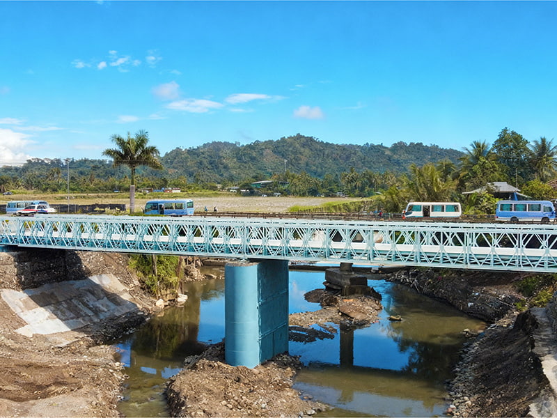 Jembatan Bailey CB 200 Jembatan Bailey Bertulang Dua Baris Dua Baris 48 Meter